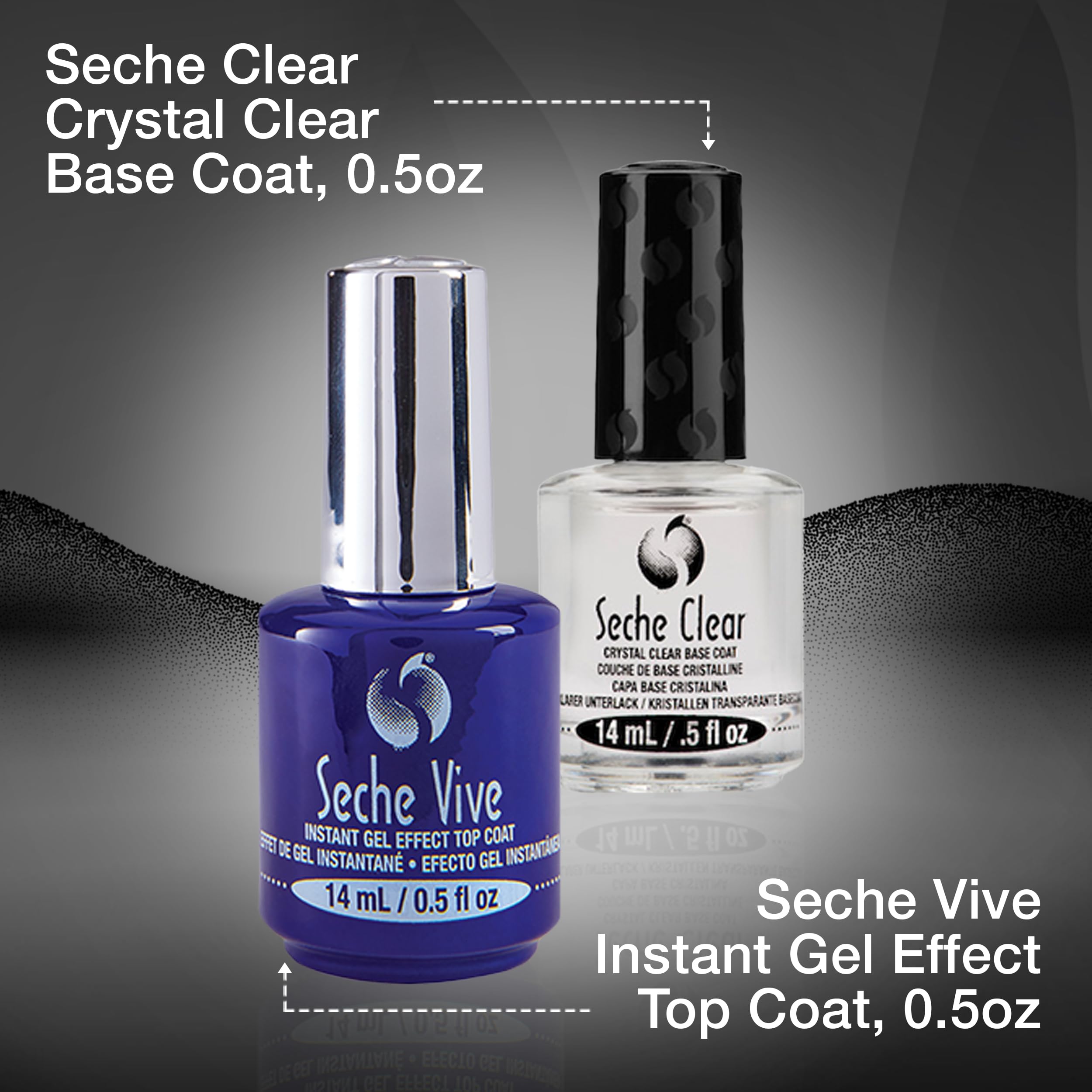 Seche duo in-use during manicure for faster dry and durable wear