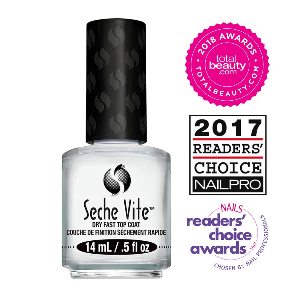 Seche Vite bottle close-up showing brush neck and easy application