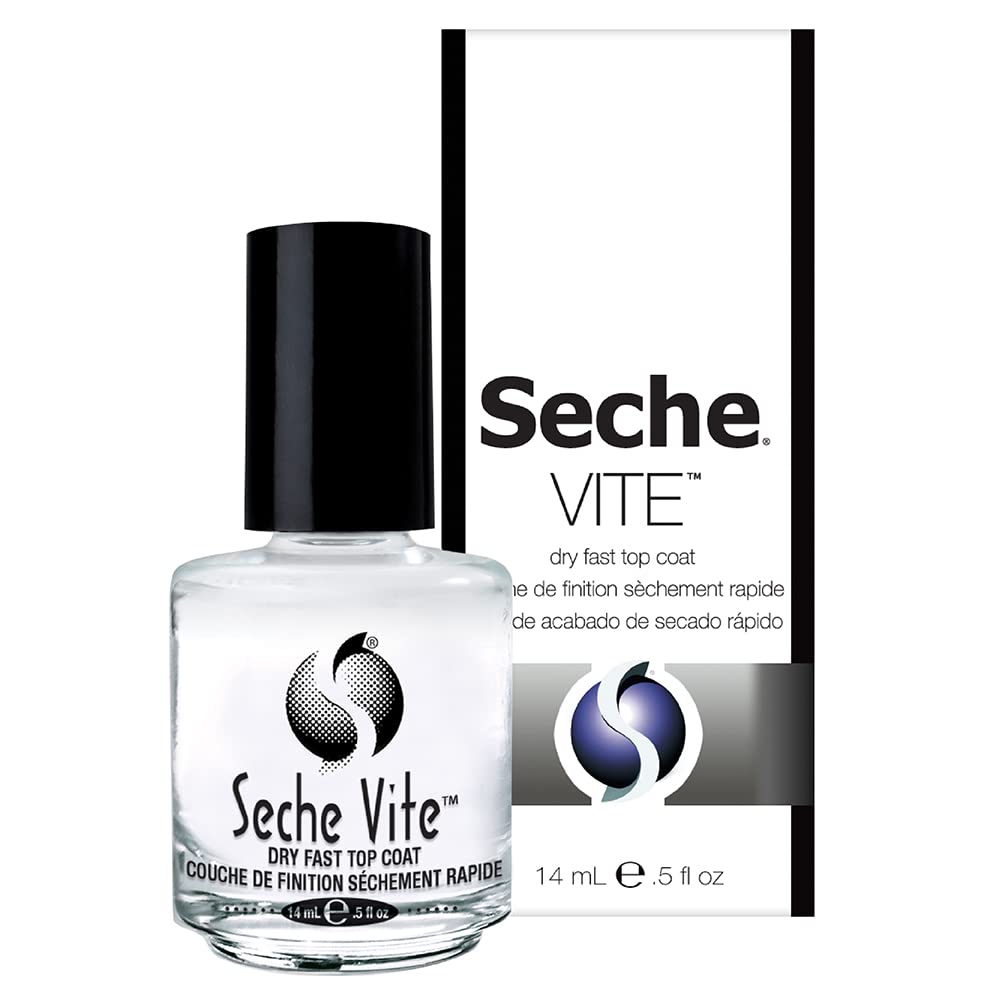 Seche Vite front bottle showing brand and clear glossy finish benefit
