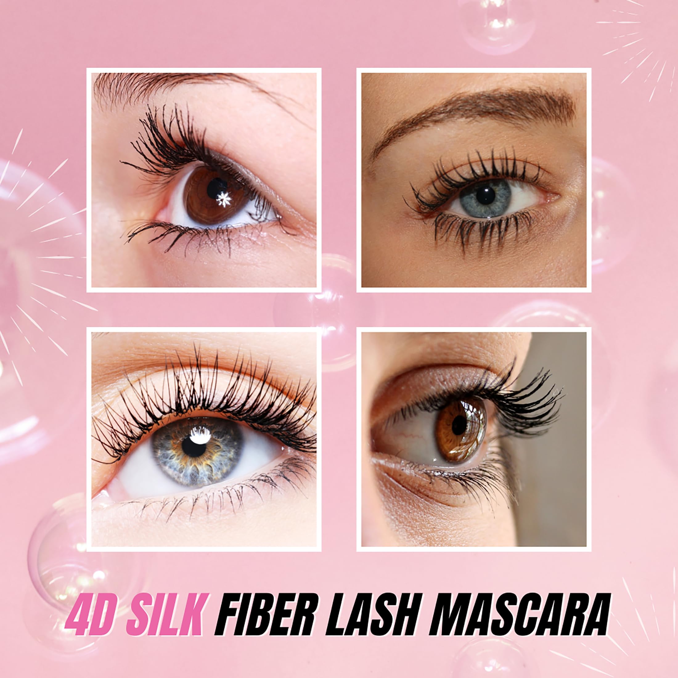 Secret Xpress Control before and after lashes showing length and volume benefit