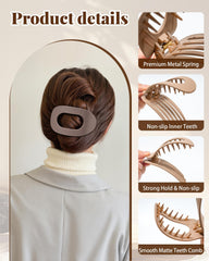Secroma clips holding a medium ponytail for secure everyday styling