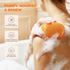 SecuMake used on face showing gentle cleansing benefit