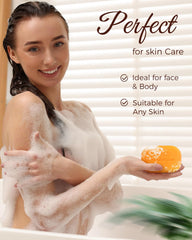 SecuMake soap and sponge staged in bathroom lifestyle promoting daily skincare routine