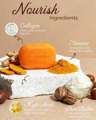 SecuMake lather on African net sponge creating rich foam for effective cleansing