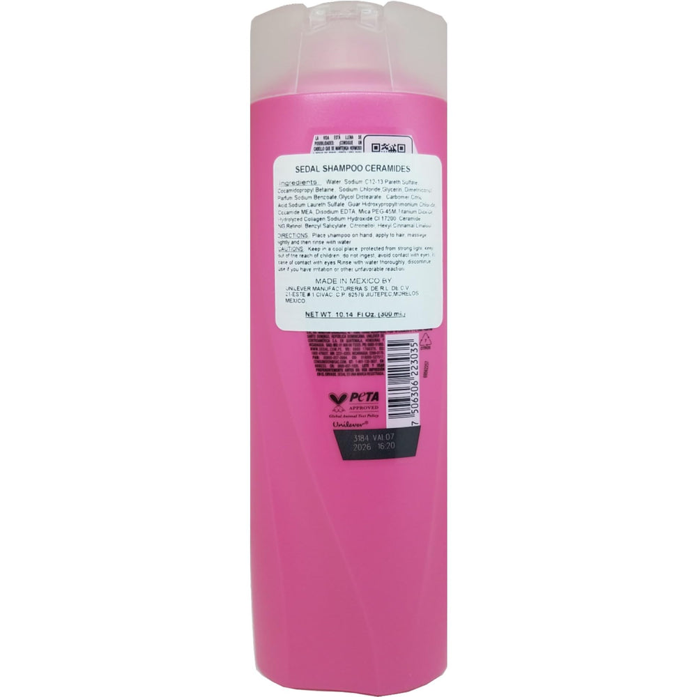 Sedal Ceramidas foam texture closeup demonstrating gentle cleansing benefit