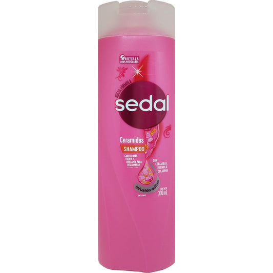 Sedal Ceramidas front bottle showing label and glossy finish benefit