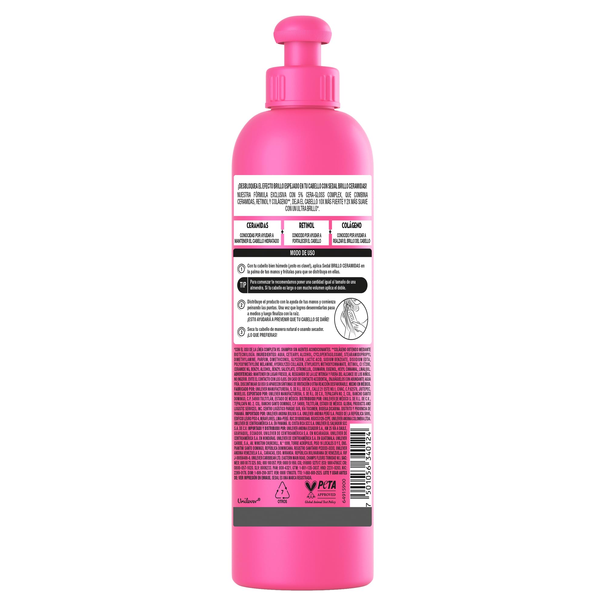 Sedal cream texture close-up illustrating smooth, lightweight formula