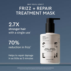SEEN applying mask in shower on wet hair demonstrating quick five-minute treatment