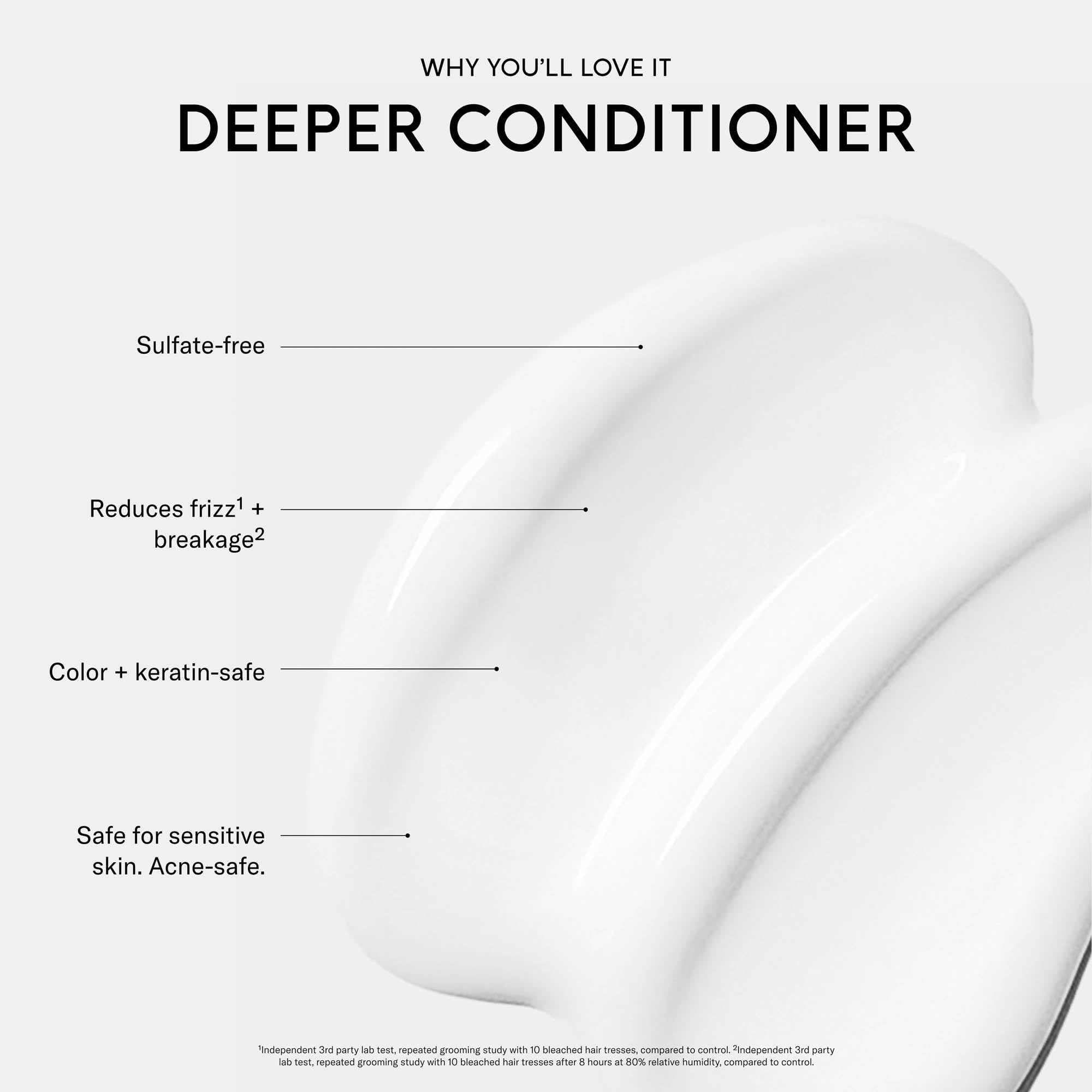 SEEN Deeper Conditioner close label highlighting ingredients and NEA seal