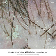 SEEN hair lathering in shower showing effective cleansing