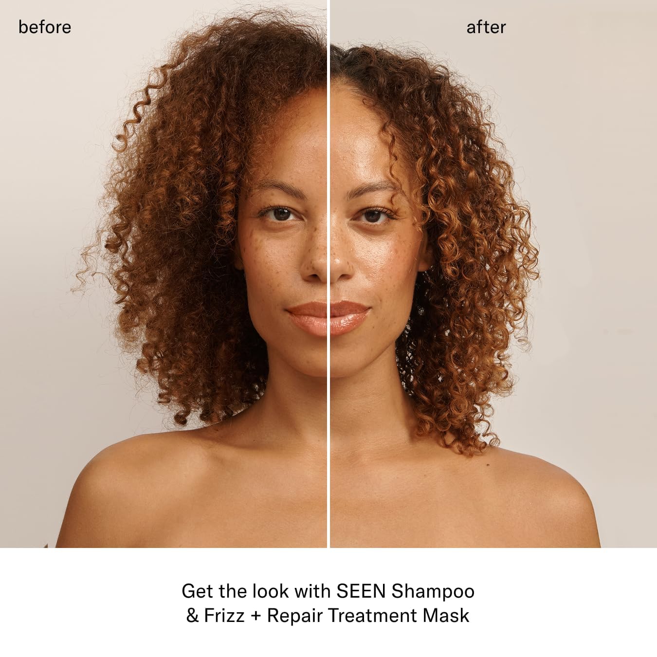 SEEN hemisqualane ingredient bottle highlighting plant-derived protection and shine
