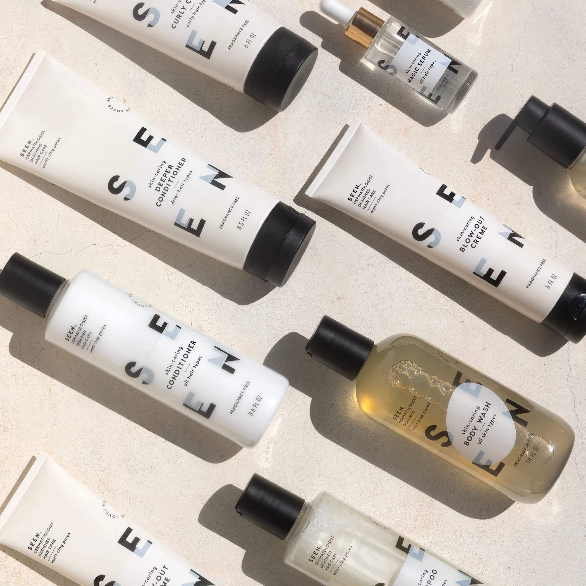SEEN lifestyle hotel bathroom with trio, calm routine for sensitive skin