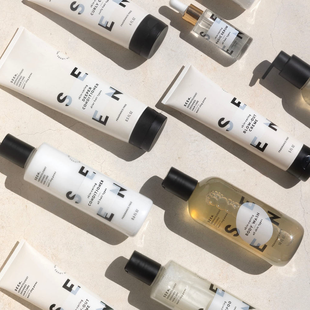 SEEN lifestyle hotel bathroom with trio, calm routine for sensitive skin
