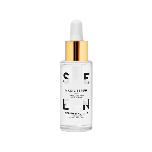 SEEN magic serum front packaging showing bottle and label benefits