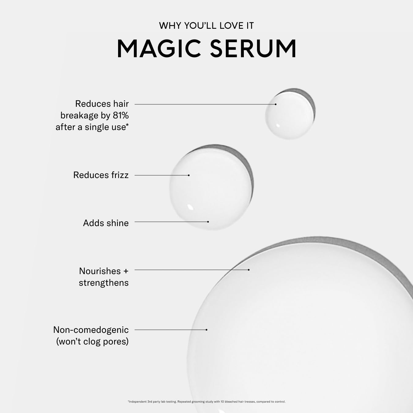 SEEN magic serum texture drop on palm highlighting lightweight nourishment