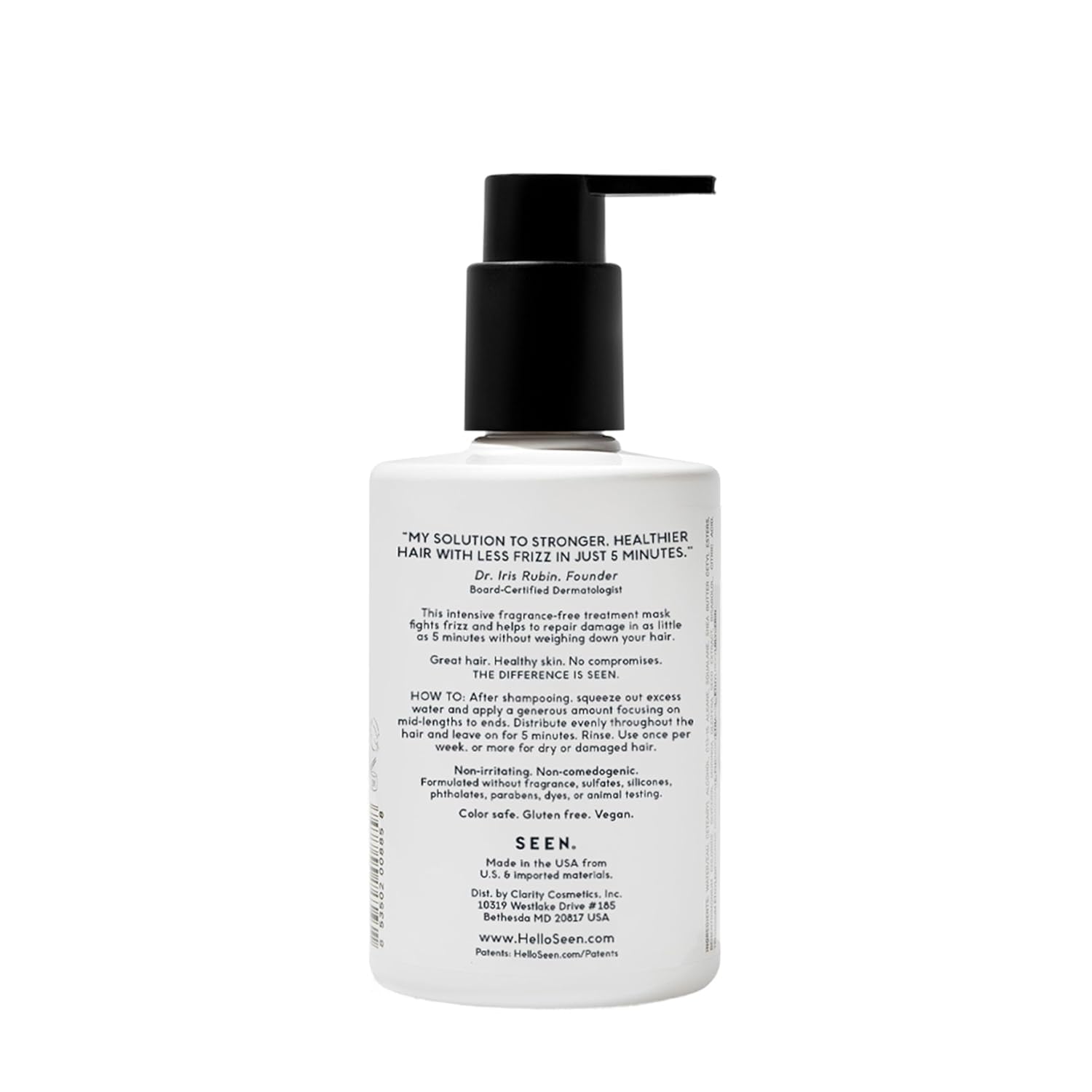 SEEN open jar texture close-up showing creamy mask and smooth application benefit