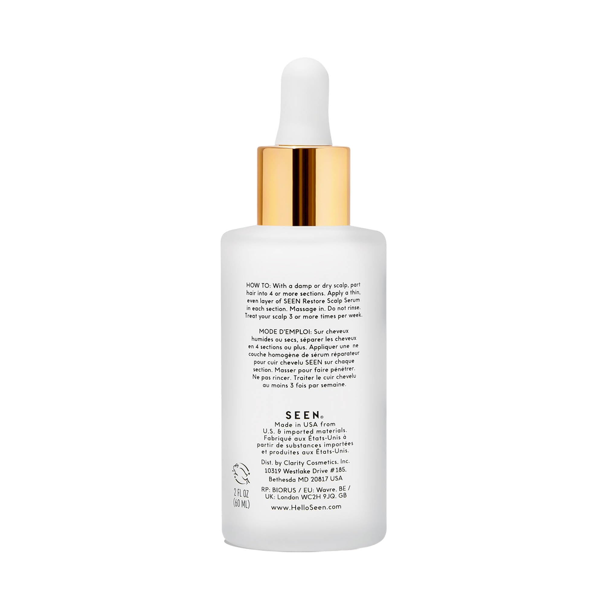 SEEN close-up droplet texture highlighting lightweight, hydrating formula
