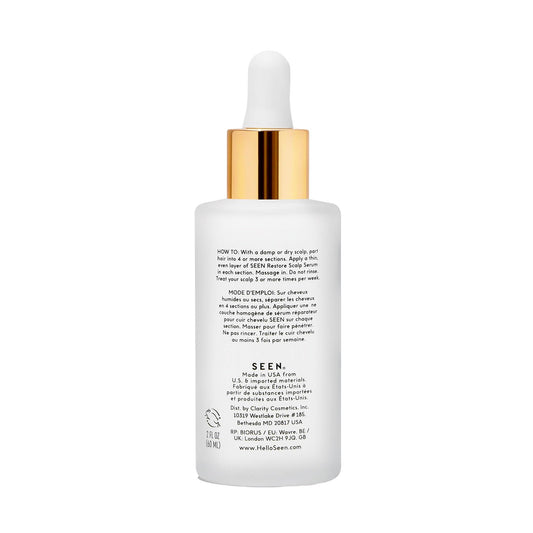 SEEN close-up droplet texture highlighting lightweight, hydrating formula
