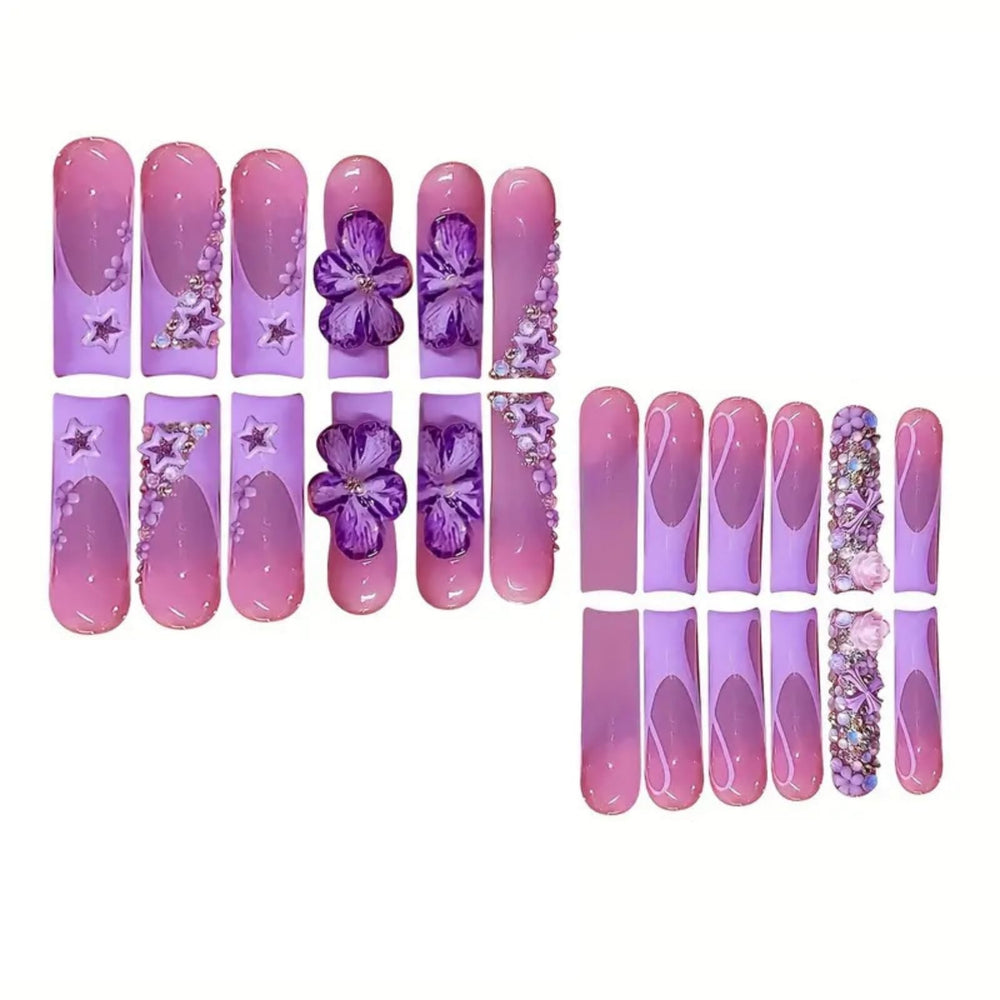 SEENEEY application step image showing press-on nail being pressed for secure fit benefit