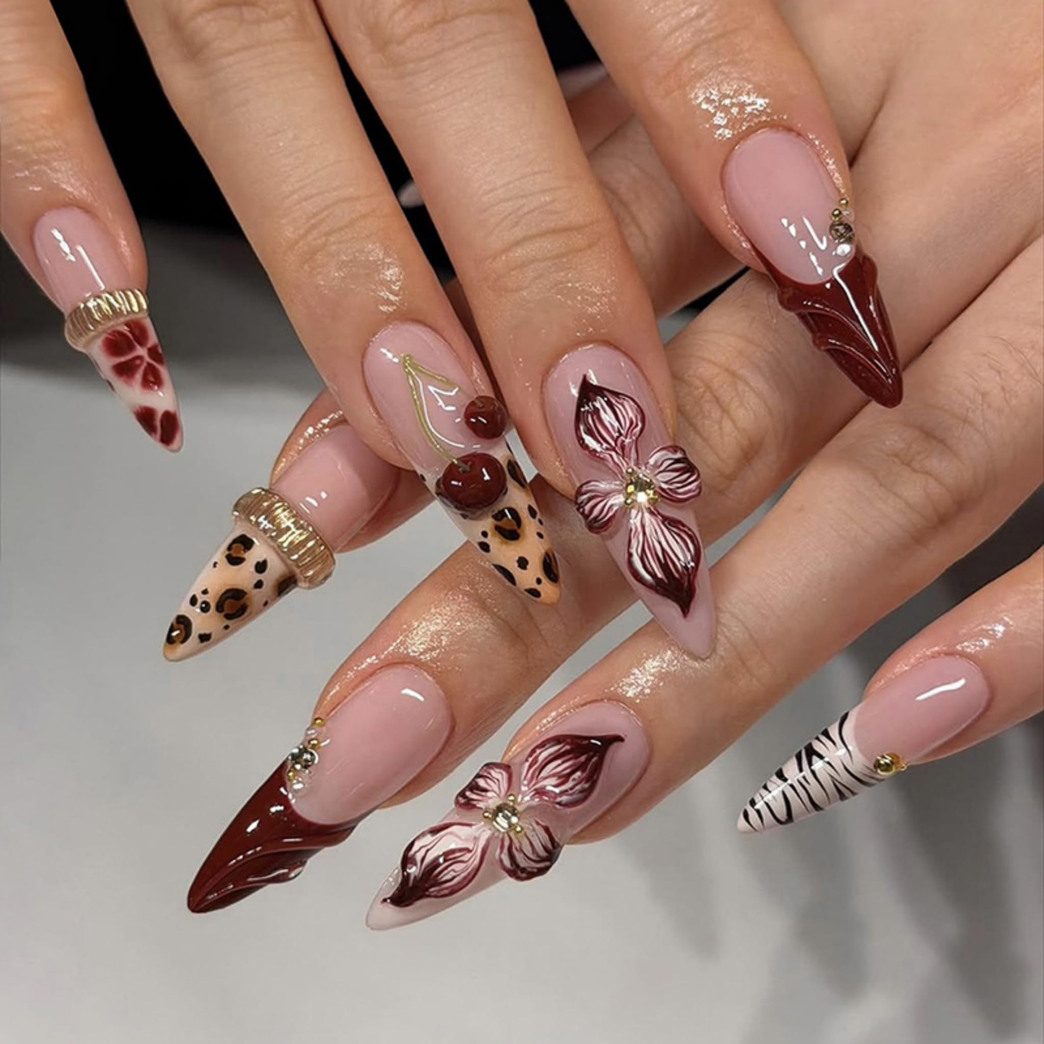SEENEEY close-up floral design detail highlighting delicate accents and polish