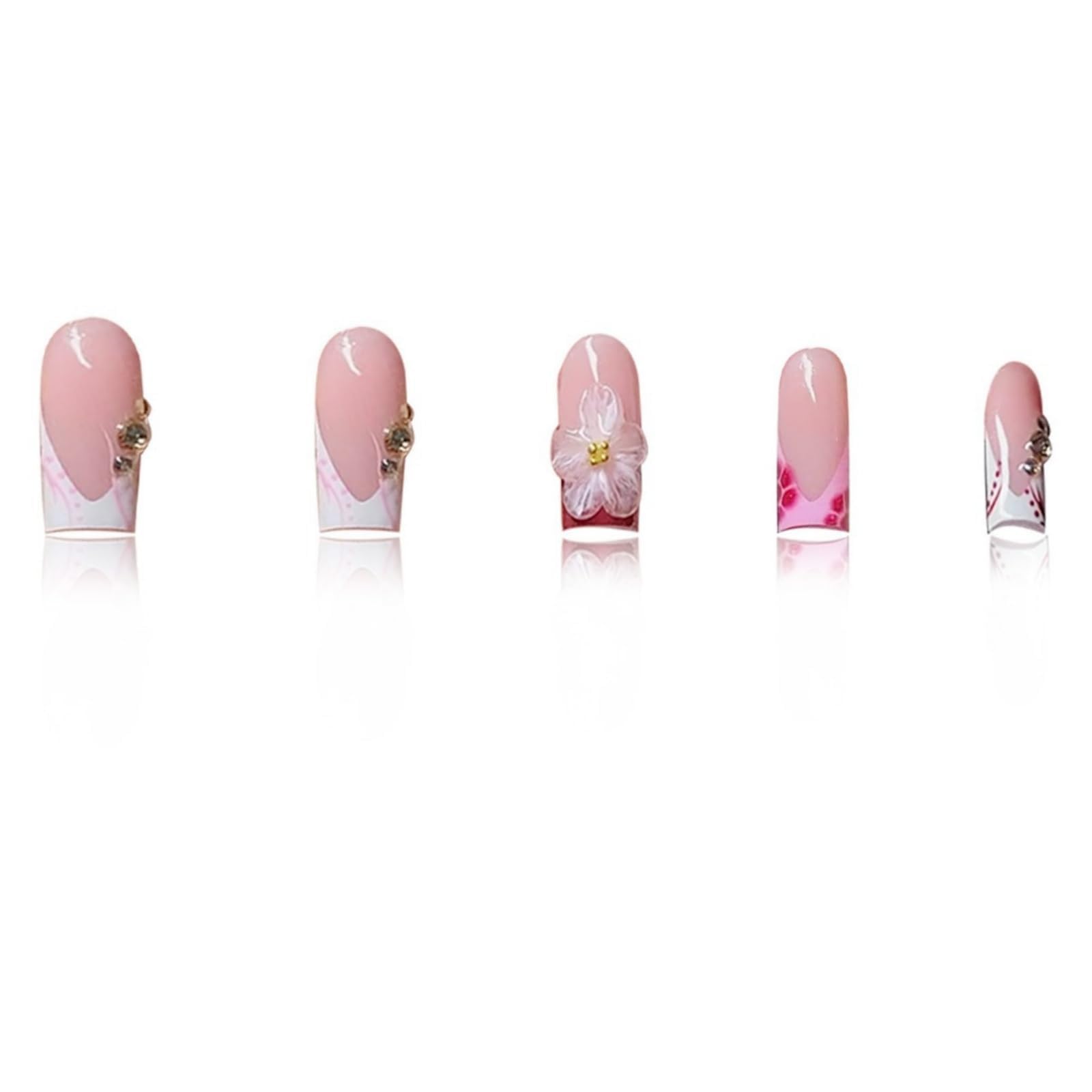 SEENEEY nails being pressed on a hand for quick salon-quality look benefit