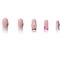 SEENEEY nails being pressed on a hand for quick salon-quality look benefit