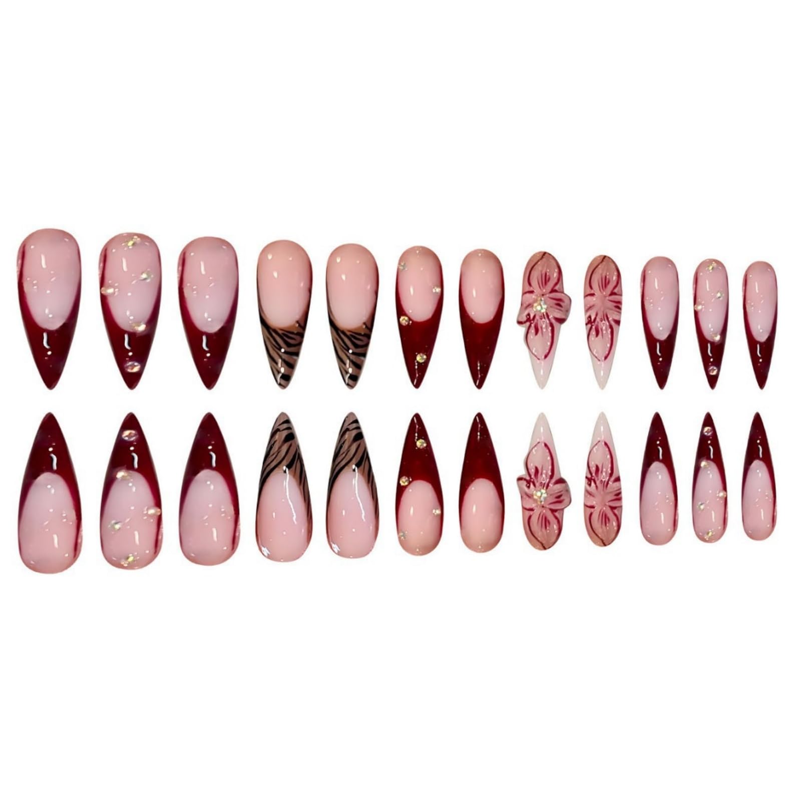 SEENEEY leopard pattern nail tip showing bold print and eye-catching contrast
