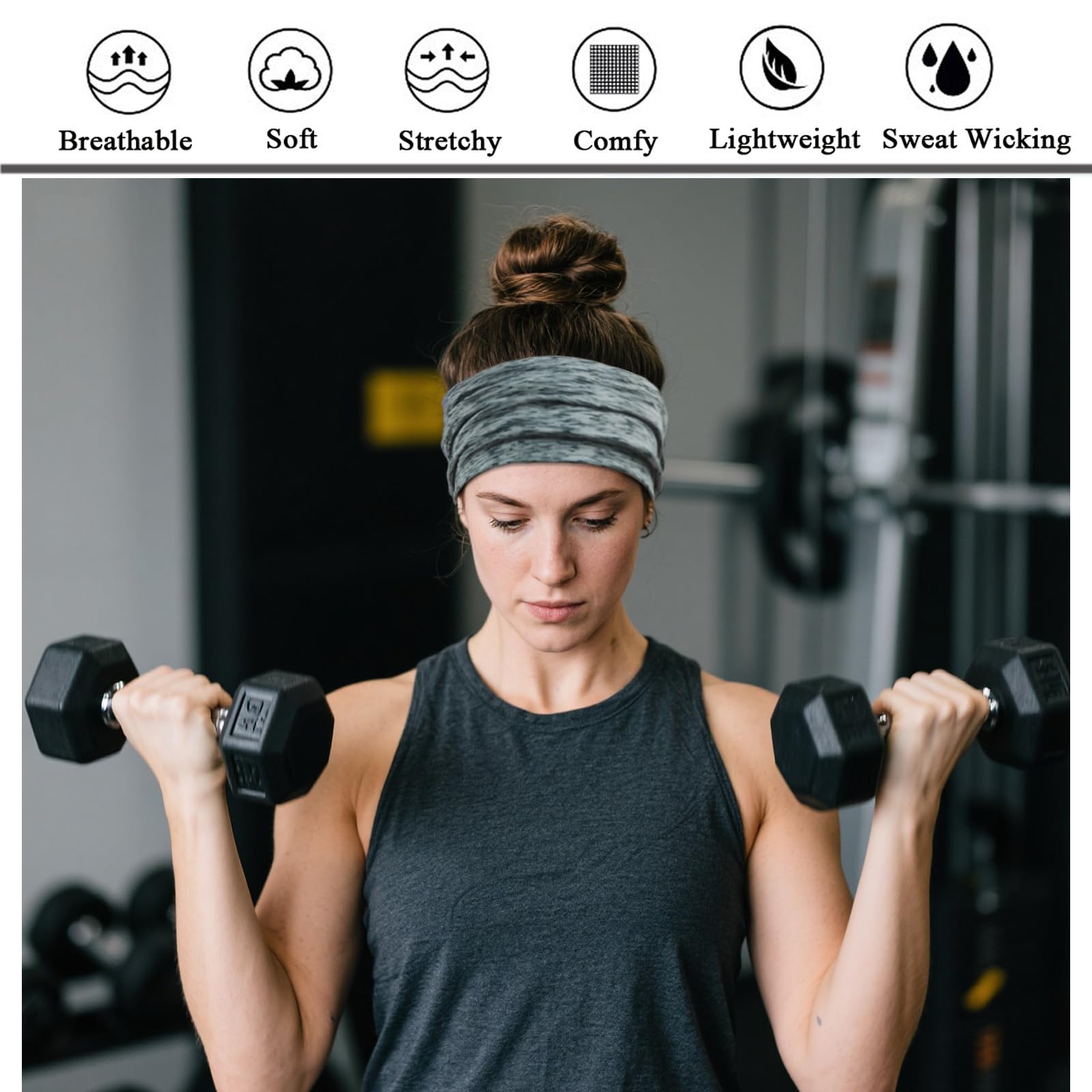 Sefiinh headband on runner demonstrating sweat control and non-slip performance