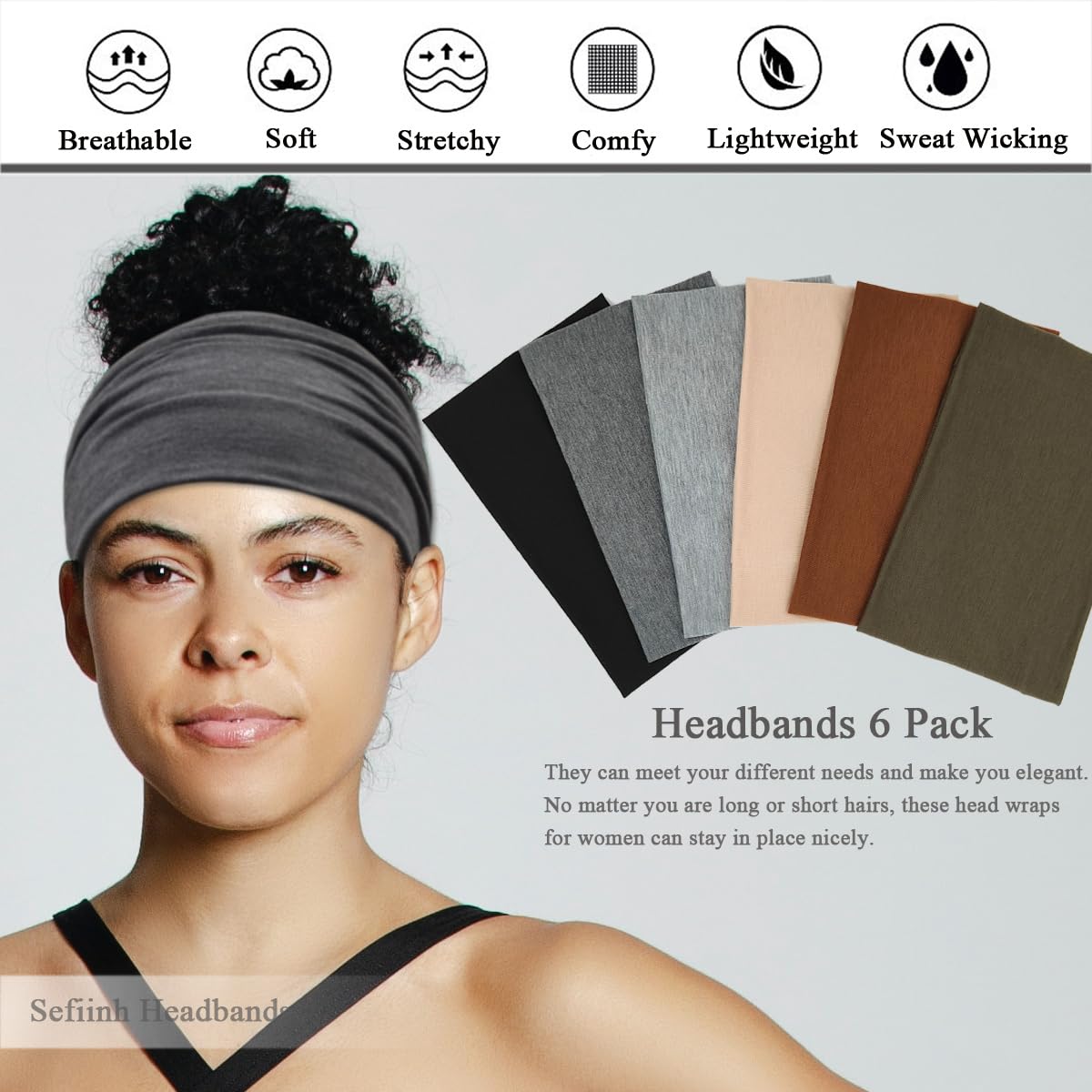 Sefiinh fabric close-up highlighting soft polyester-spandex texture and breathable comfort