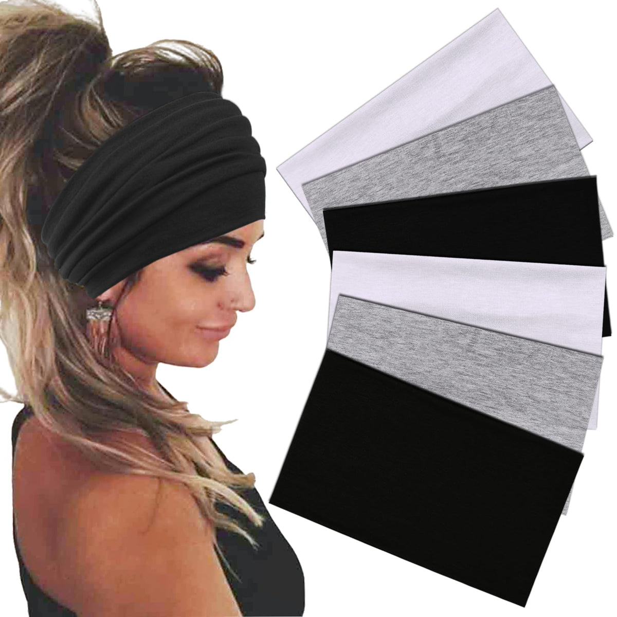 sefiinh front pack view showing six headbands and convenient colors and benefits
