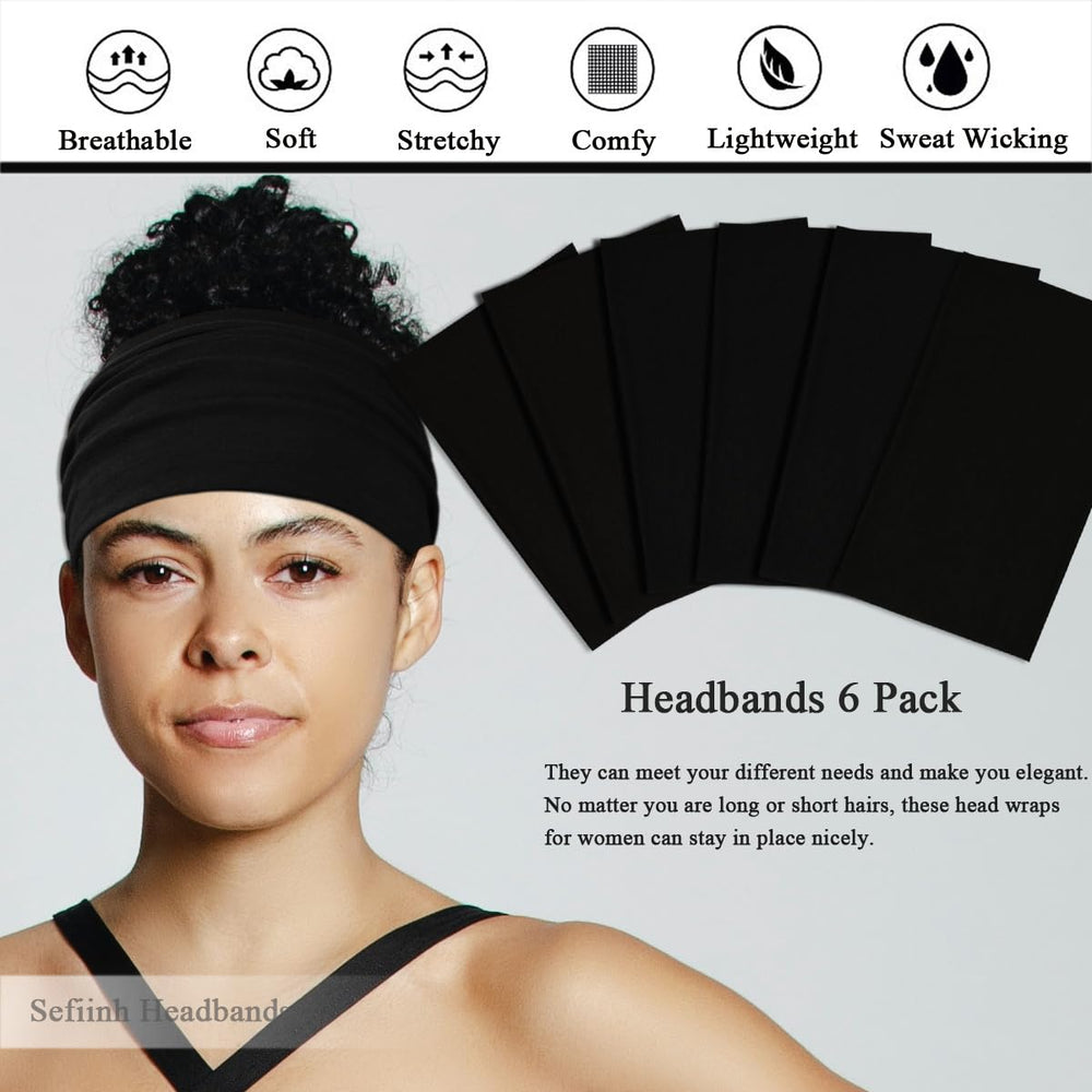 Sefiinh headband worn by runner outdoors keeping hair back and absorbing sweat