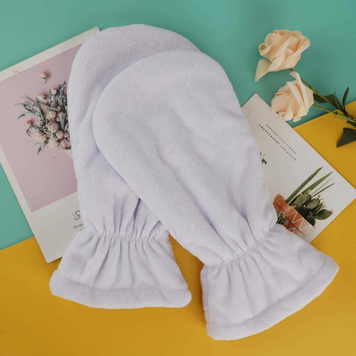 Segbeauty mitts styled in spa setting conveying soothing home relaxation