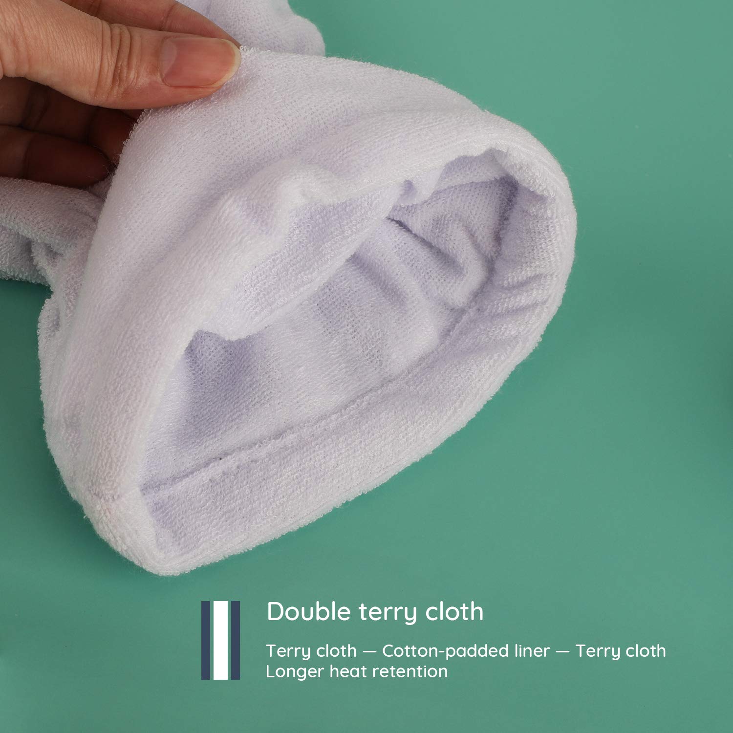 Segbeauty mitts in use during hand treatment to keep moisturizers in place