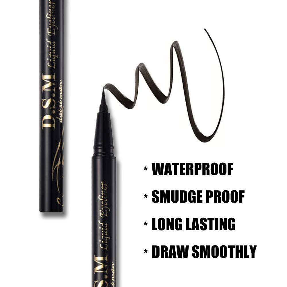 SEILANC eyeliner applied to create a winged eye look, showcasing smudgeproof finish