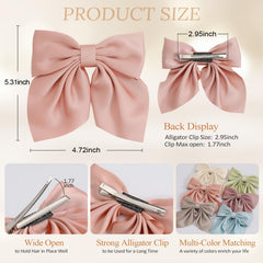 Seiolieliou alligator clip detail showing clip grip and hair-safe satin wrap