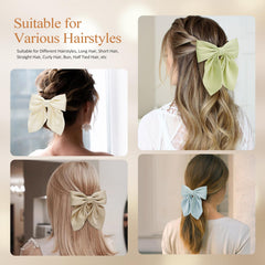 Seiolieliou bow worn in a ponytail demonstrating secure hold and pretty finish