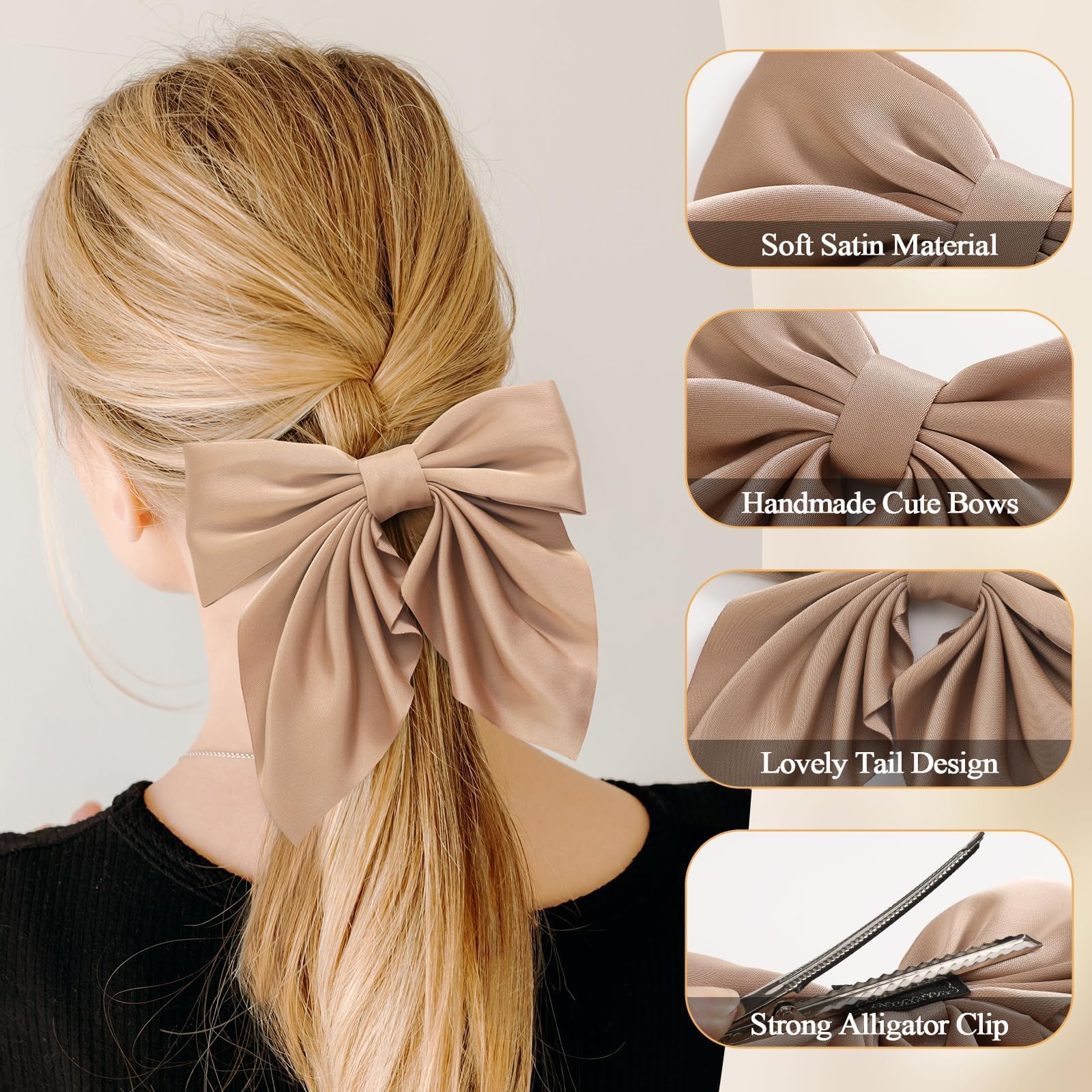 Seiolieliou close-up of satin texture on a bow highlighting smooth feel and sheen