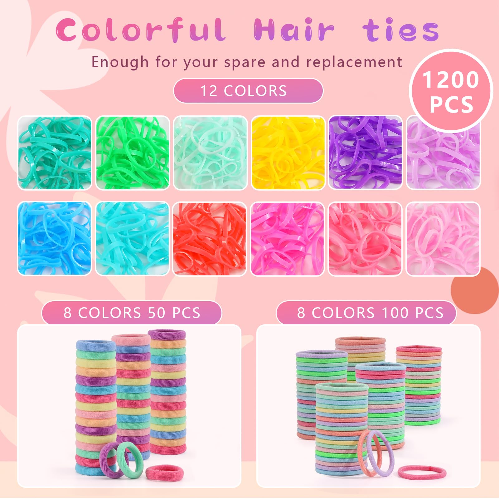 Seiolieliou close-up of colorful elastics showing vibrant hues and flexibility