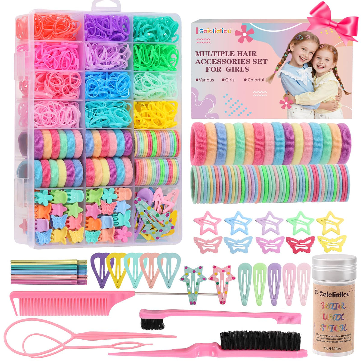 Seiolieliou front packaging showing full 1350-piece kit and box benefit organization
