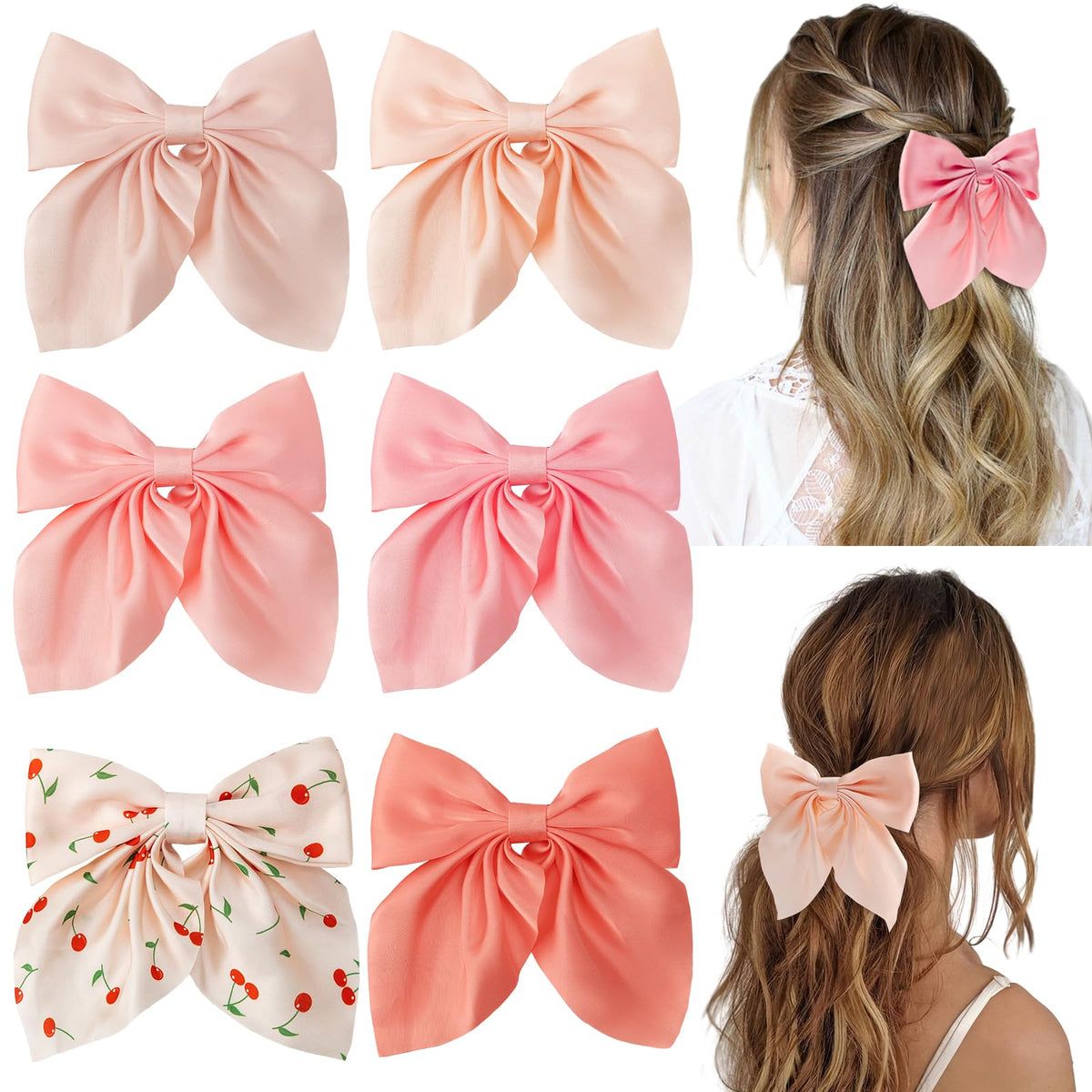 Seiolieliou front packaging showing six cherry pink bows and gift box benefit gift-ready