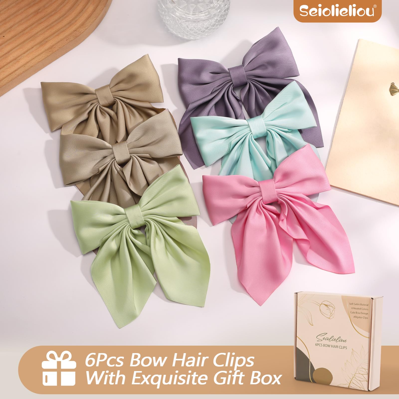 Seiolieliou gift box presentation with bows, ready for gifting