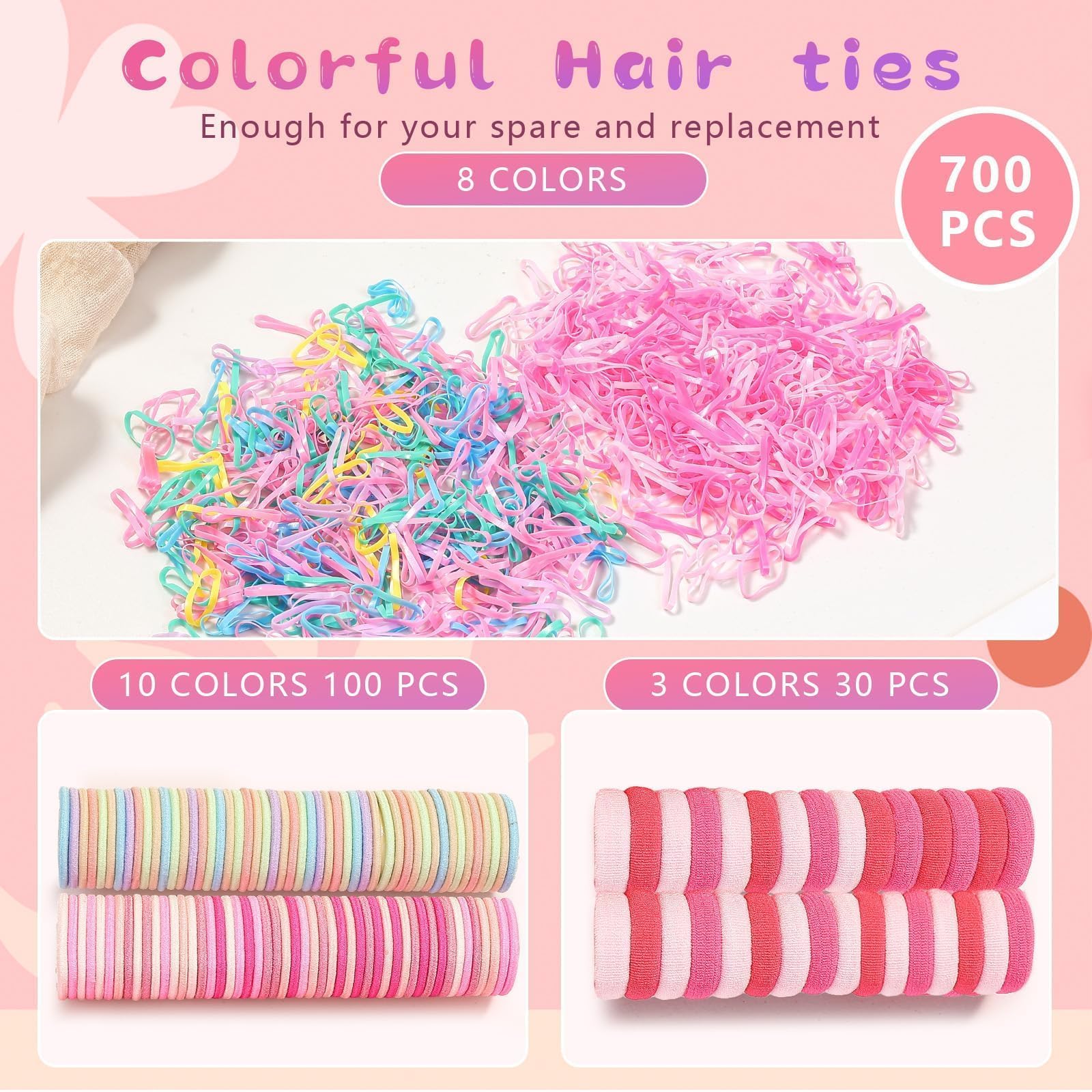 Seiolieliou pink bow duckbill clips detail delivering decorative secure grip