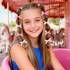 Seiolieliou styling set used on child creating tidy ponytail and braids