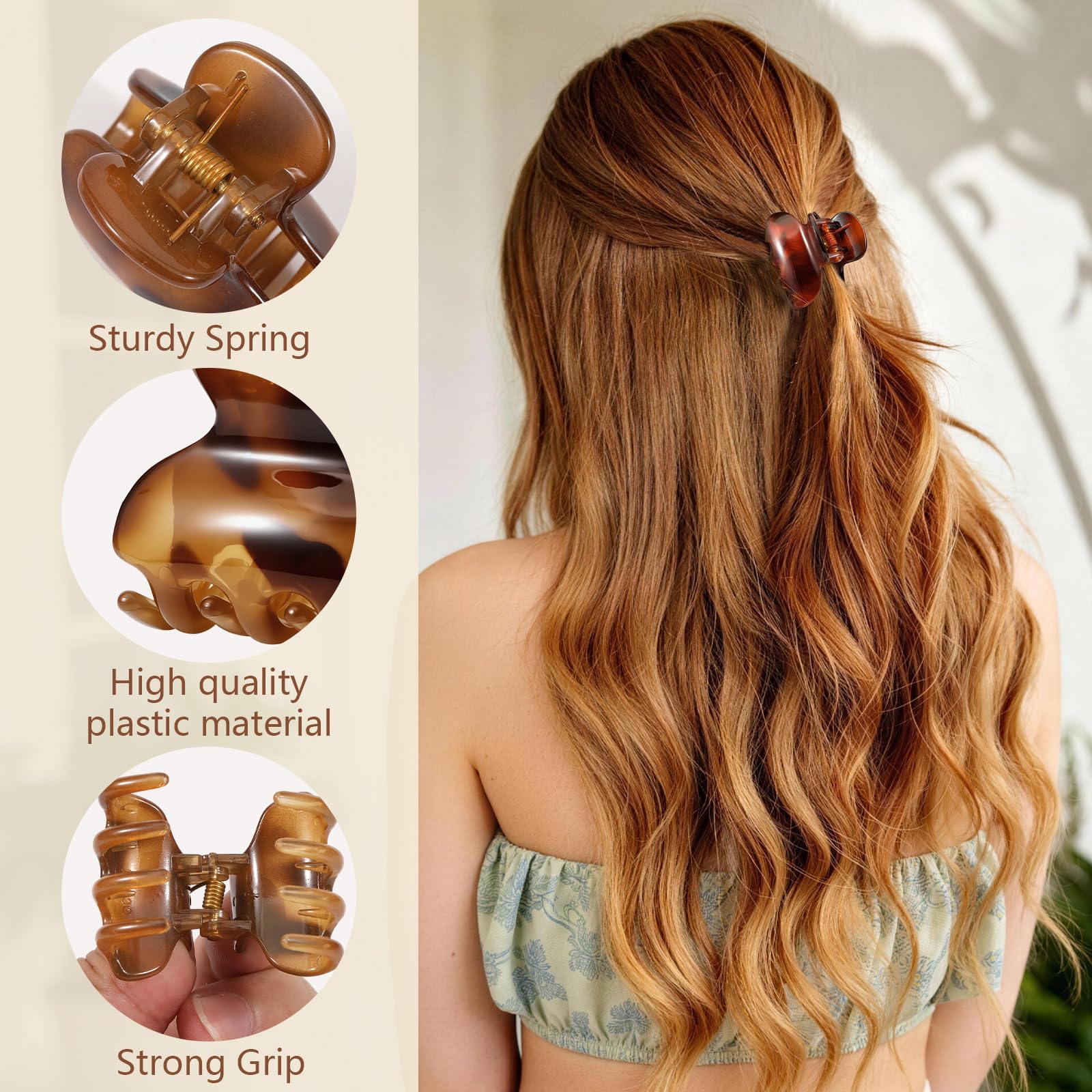 Seiolieliou tortoise shell finish highlighting pattern that blends with hair