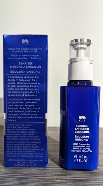SEKKISEI on bathroom counter in lifestyle shot showing daily routine integration