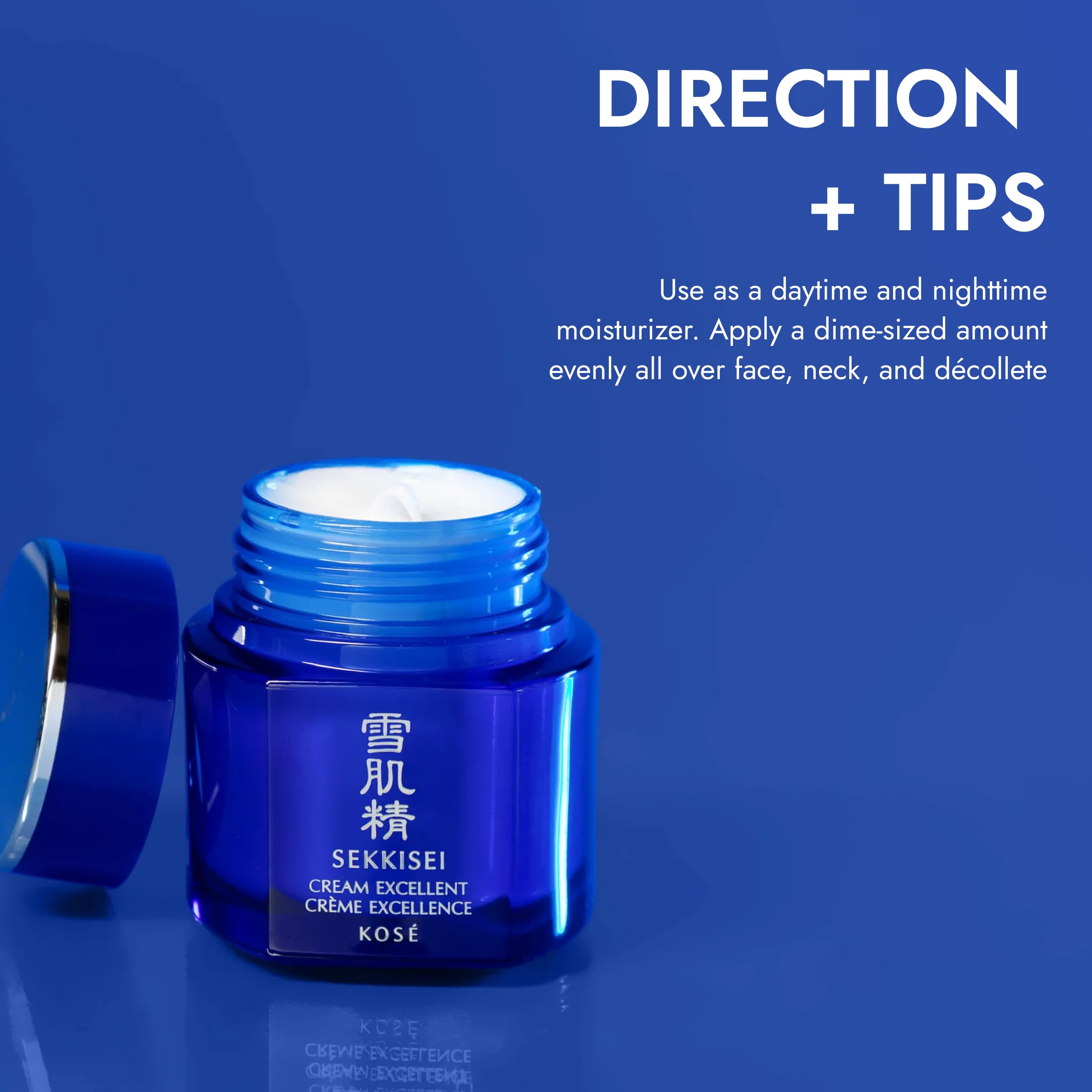 SEKKISEI jar next to scale to show 1.7 oz size and travel-friendly benefit