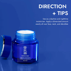 SEKKISEI jar next to scale to show 1.7 oz size and travel-friendly benefit
