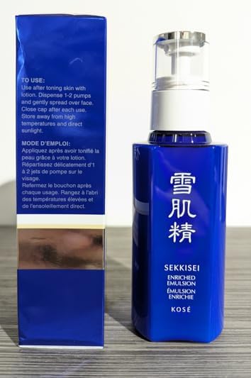 SEKKISEI label close-up showing ingredient list and usage directions for clarity