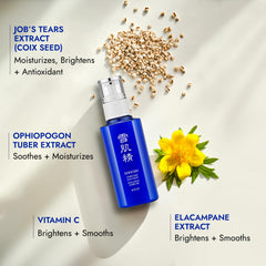 SEKKISEI creamy emulsion texture close-up showing smooth spreadability and moisture
