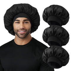 Selalu front view of three bonnets showing color options and quick protection benefit